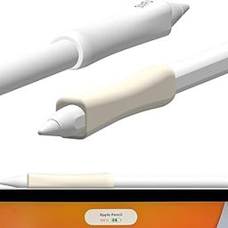 SIXFU Grip Designed for Apple Pencil PRO/ 2nd Generation/USB-C, 2 PCS Premium Silicone Multifunctional Grip for iPad Pencil Stylus Pen(White, Off White)-image-46