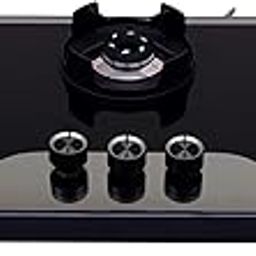 HORNBILLS 3 Burner HOB Design Mild Steel FRAME CROWN Pan Support MIRROR With ALLOY BLACK BURNER-image-16