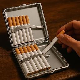 Cigarette Case, Cigarette Holder, Leather Metal Holder, Cigarette Holder-image-37