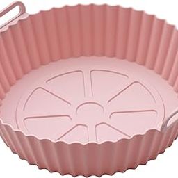 Hisrdomz Air Fryer Silicone Liners, Reusable Non-Stick Silicone Liner for 5 to 8 QT Air Fryer Basket, Easy Clean (8.5in, Pink)-picture-22