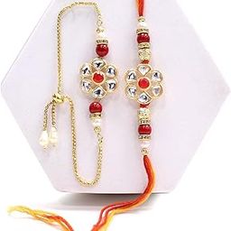 Rakhi for Brother and Bhabhi - Designer Peacock Couple Rakhi's Se-69