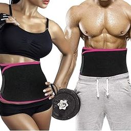 LEOPAX Waist Support Belt Neoprene Ab Belt Trainer, Stomach Wrap Tummy Belt/Belly Tummy Yoga Wrap Back Exercise Body Wrap - Pink-image-48
