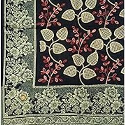 Women's Woollen Kashmiri Embroided Shawl (vch18220, Black, 40 * 80 inches)-image-39