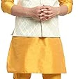 Men's Kurta Pyjama & Printed Nehru Jacket Set.-picture-28