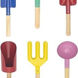 UJEAVETTE 6X Kids Gardening Tool Set Bonsai Transplanting Tool for Home Children Toy-image-0