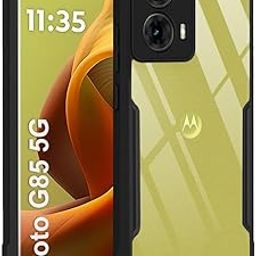TheGiftKart Shockproof Crystal Clear Back Cover Case for Motorola Moto G85 5G | 360 Degree Protection | Protective Design | Transparent Back Cover Case for Motorola G85 5G (PC & TPU, Black Bumper)-image-69