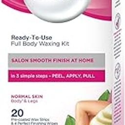 Veet Full Body Waxing Kit - Normal Skin (20 strips) for women, pack of 1, 80 gm-image-58