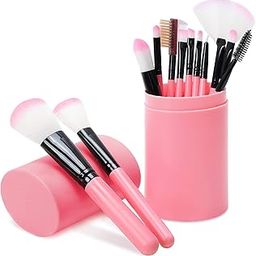 MR.THINDZ 12Pcs Portable Makeup Brushes Set - All-in-One Kit with Travel Storage Box - Face, Eye, Highlighter, Concealer, Blending, Powder, Eye Makeup Brush-31