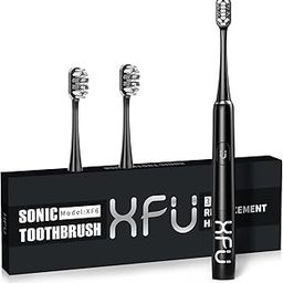 HIVAGI® Battery Electric Toothbrush for Adults and Kids, Sonic Toothbrush 3 Dupont Brush Heads Included, 2 Modes & 2-Minute Smart Timer, 24,000 VPM, IPX7 Waterproof. (Black)-14