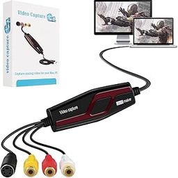 Video Capture Card USB 2.0, RCA to USB Video Capture Device, Digital Video Converter to Save Digital Files for Your Mac OS X Windows 7 8 10 PC, One Touch VCR TV to DVD-picture-28