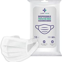 Careview N95 Unisex Nonwoven Fabric 3 Ply Reusable Disposable Surgical Face Mask Pouch with Soft Fabric Earloop Without Valve Certified by BFE and PFE SITRA, DRDO, ISO and CE (White) - Pack of 100-11
