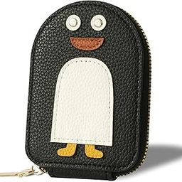 NEMINATH MART Penguin Shape Pu Leather Multi-Pocket with Zipper Wallet Clip Phone Case Credit Card Holder Self Adhesive Small Document Keys Money Coins Storage Pouch for Adults Teens (Dark Grey)-image-58