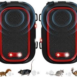 Ultrasonic Rodent Repellent Under Hood Animal Repeller Battery Operated Mouse Repellent Rat Deterrent for Cars, Keep Rat Mice Squirrel Away from Car Engine Garage Attic Rodent Defense, 2 Pack-picture-13