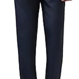 park avenue Men Regular Fit Structure Pattern Poly Viscose Blend Flat Front Formal Trouser-picture-0