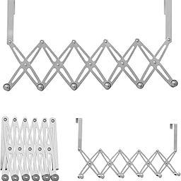 LUCKYMORDEN Expandable Stainless Steel Over The Door Hanger | Home Essential Space Saving Strong Cloth Hook Hanger | Behind Door Dress, Cloth, Bags Organizers Without Drilling Door-Extendable Hook, 1-image-76