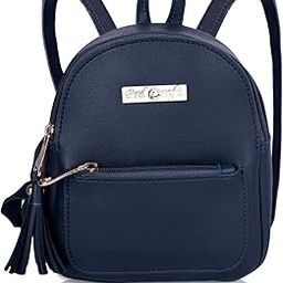 PRD CRAFT PU Leather Stylish and Trending Backpack – 2 Pockets, Adjustable Shoulder Strap, Mini Travel Bag for Girls, Size 18Hx17Wx5D-image-1