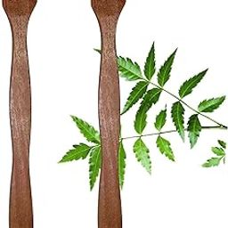 Neem Wood Tongue Cleaner, Traditional Ayurvedic Oral Care Tool, Natural Brown-image-58
