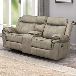 Royaloak Luke Fabric Recliner with Console | 2 Seater Recliner | Fabric Chair Recliner | High Backrest | Pocket Springs for Support | Sturdy Footrest | Flared Plush Armrest | Console with Cup Holder-image-5