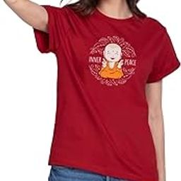 Women's 100% Cotton Printed Boyfriend Fit Round Neck T-Shirt-image-29