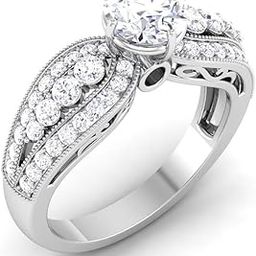 avsar 14k (585) White Gold Ring for Women-picture-12