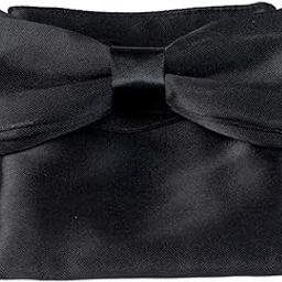 Men's Microfiber BowTie with Pocket Square (Black,Free Size)-image-70
