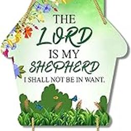 AR Creative - The Lord is My Shepherd - Bible Verse Wall Hanging For Home Decoration, Bible Quotes MDF Wooden Wall Art, Bible Verse, Home, Office Decor, Wall Wood Hanger (21 inch x 8 inch)-image-31