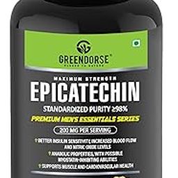 GREENDORSE EPICATECHIN- 99% Purity Workout Capsules | Lean Muscle Growth, Myostatin Inhibitor, Nitric Oxide Booster, Improved blood flow & cognitive functions | Lab tested- 60 Veg capsules-18