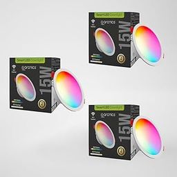 arcnics® 15W Smart LED Ceiling Lights - Pack of 3: Bright WiFi RGB Downlights, 16 Million Colors, Works with Alexa & Google, Efficient Lighting, 2-Yr Warranty.-image-18