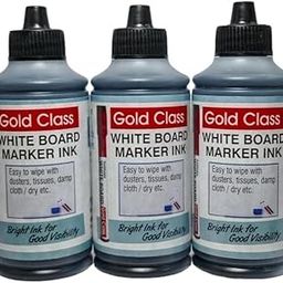 GOLD CLASS White Board Marker Ink(100ml) (Pack of 3) (Black)| Suitable for White Board Surface |School Stationery |Easily Refill |Bold Black Color |Smudge Proof|Quick Drying |Indian Brand.-picture-25