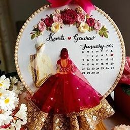Avisa Wedding Hoop | Customized Embroidery Hoop Gift with Save The Date | Anniversary Perfect Gift 03-picture-19