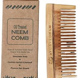 AYURVEDNAM Neem Wood Shampoo Comb for Men & Women – Handcrafted Wide Tooth Wooden Comb for Hair Fall Control, Scalp Massage & Frizz-Free Hair – Eco-Friendly Oil-Treated Natural Hair Comb-image-75