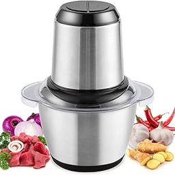 WISIK ENTERPRISE Electric Meat Grinder 2L Stainless Steel Electric Meat Chopper Food Processor Machine For Meat, Vegetables, Fruits and Nuts Fruit Mixer Nuts Grinder Blender Fillings Marker (1 pcs)-image-56