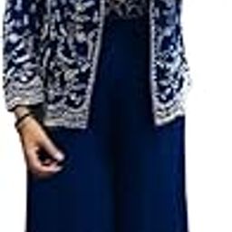 Lehenga Koti For Womens And Girls Ready To Wear Chinon Fabric With Multicolour embroidery Work Blouse With Palazzo-image-11