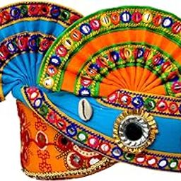 Gujarati Kathiyawadi Navratri Cotton Safa | Turban | Pagdi | Pheta for Adults - Code NT1217030-image-77