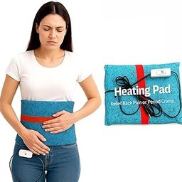 Corded Electric Heating Pad – Muscle Pain, Period Cramps & Joint Relief Pad-image-83