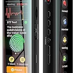 72GB Digital Voice Recorder with Playback, Innioasis R1 Full Touchscreen Voice Recorder with AI Intelligent Transcription and Bluetooth, Voice Activated Sound Audio Recorder Device with Mic (Green)-12