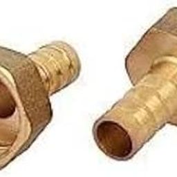 GK MART 3/8" inch BSP female thread x 6mm brass barbed hose coller adapter for Air Gas Water Hoses - 2 Nos-image-70