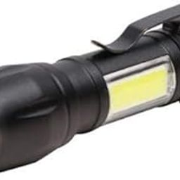 Care 4 Clip Flashlight Torch 3 Modes with Cob, USB Charging with A Green Box Case with A Clip(911) Torch (Black : Re Charge Able)-image-64