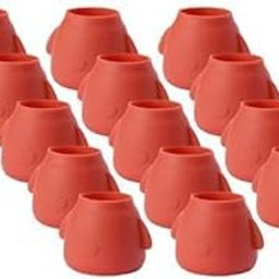 ATORSE 5x16Pcs Silicone Chair Leg Floor Protectors Replacable for Furniture Couch Round and Red-image-19