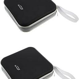 Cabilock 2pcs 40 CD Storage Bag Disc Storage Case Holder Case Large Capacity Bag Storage Wallet Holder Pouch Portable Case Disc Storage Bag Organizer Bag Bin Organizer Film Pp The Album, Blackx2pcs,-picture-13