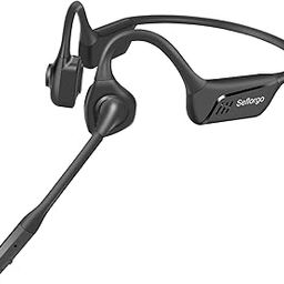 Seflorgo Trucker Bluetooth Headset with DSP Noise Cancelling Microphone, Open Ear Headphones for Calling, Bluetooth 5.3 Wireless Headset with Mute Button for Computer Work, 16H Playtime-picture-0