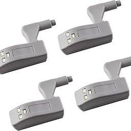 JENY LED Sensor Light, 4Pcs Universal cabinet drawer Cupboard LED light with battery Hinge closet Intelligent inner Sensor Light for Modern Kitchen home lamps/ Living Room/Bedroom/Wardrobe Night Lights-image-3