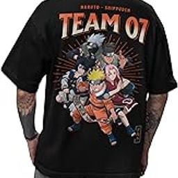 Naruto Shippuden Team 07 Anime Graphic T-Shirt | Japanese Manga Design | Cotton T-Shirt | Men and Women Half Sleeve Crew Neck Oversized-Fit-image-7