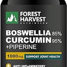 Nutrition Boswellia 85% & Curcumin 95% with Piperine | 1000 mg per Serving | 120 Veg Capsules | Joint & Inflammation Support | High-Potency, 100% Vegan-image-94