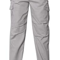 Men's Cotton Relaxed Fit Cargo Pants Comfortable Fit with Multiple Pockets & Button Closure Utility Trousers-image-80