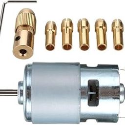 RS775 High Torque DC Motor with Metal Keyless Drill Chuck 12V-36V 13000RPM Dual Ball Bearing for High Power DIY Projects Cutting Drilling Grinding Engraving CNC Applications-image-19