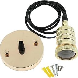 MYADDICTION Light Fixture E27 Lamp Holder Light Replacement Industrial Style 110-240V 01-28