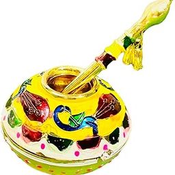 M.A Crystal® Laddu Gopal Designer Dahi Handi/Maakhan Matki for Janmashtami/Toy/Small Size/Multicolour / 1 Pcs / RK_1738-image-72