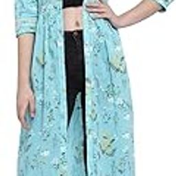 Cotton Floral Print A-line ShrugCape-picture-39