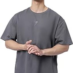 Mens Fortitude Half Sleeve Cotton Oversized Fit Printed Gym Workout & Casual T-Shirt-image-79